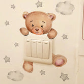 SnuggleBear - Cartoon Bear Star Muursticker voor Kinderkamer